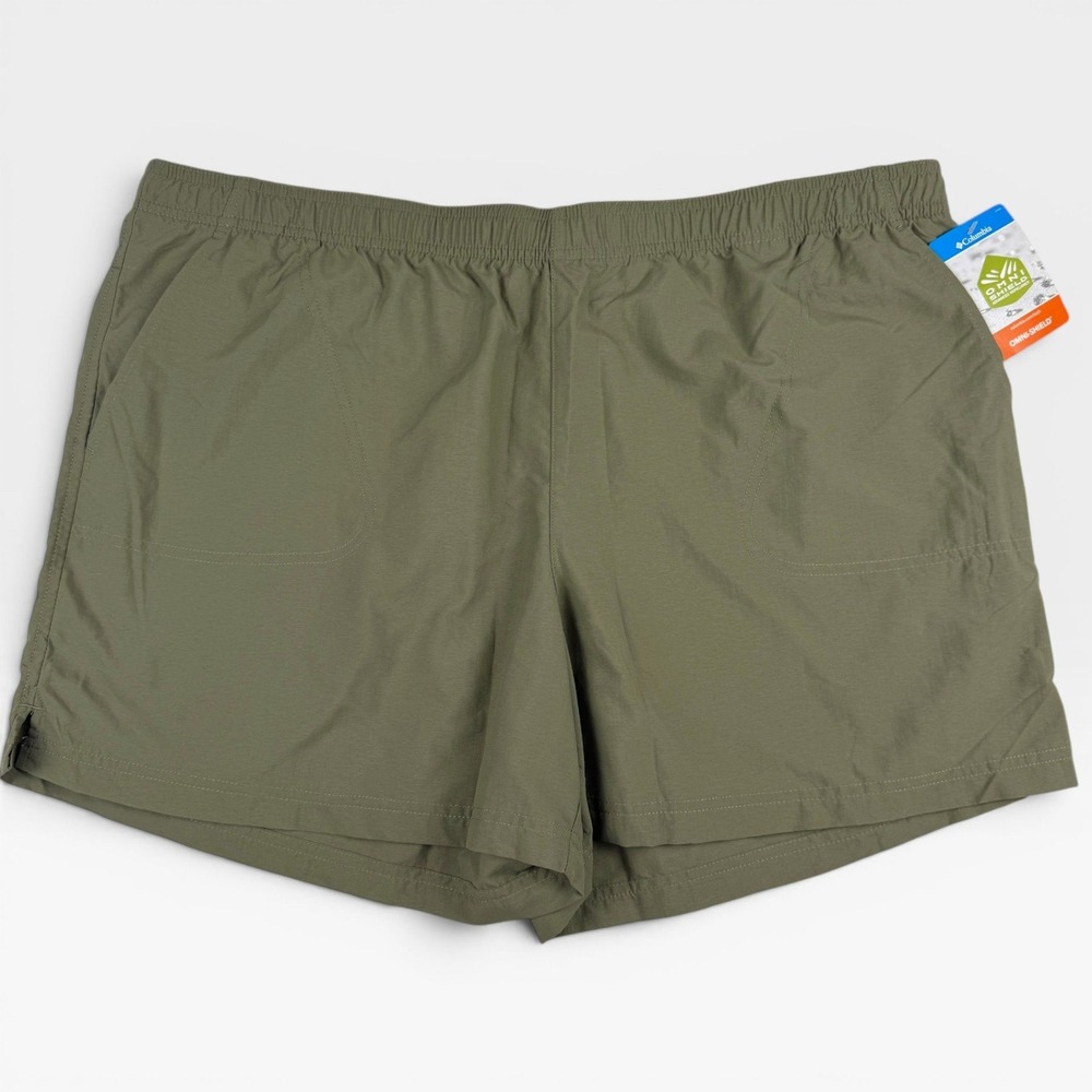 COLUMBIA Sandy River II Shorts Womens XXL Green Omni-Shield Hiking Camping New